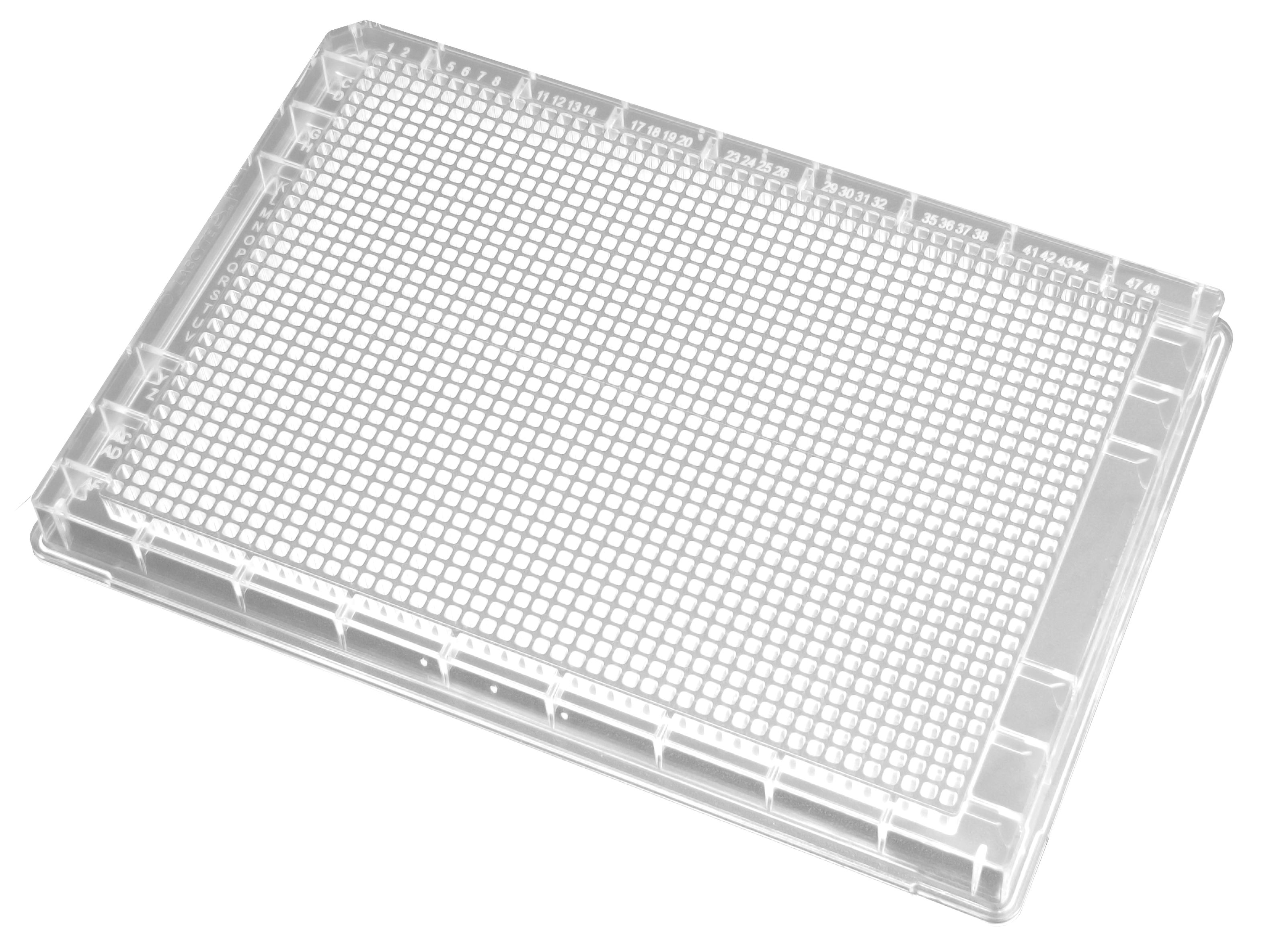 001-7752_Echo(R)  Qualified 1536-well Cyclic Olefin Copolymer (COC) Source Microplate, Low Dead Volume, Clear, Non-sterile, Barcoded GNF10 Format