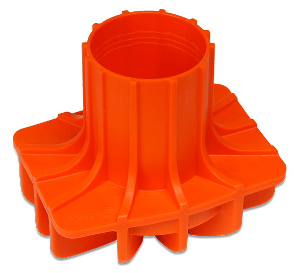392079_60 mm Diameter Polypropylene Bottle Adapter, Quantity of Four